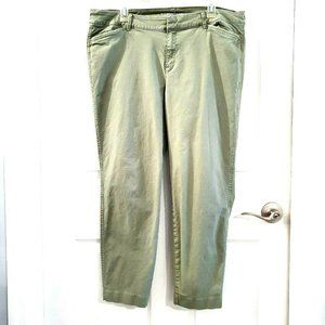 OLD NAVY PIXIE 16 Green Chino Above Ankle Pants
